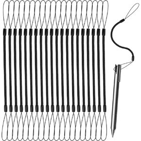20pcs Elastic Tether Lanyard, Anti-Loss Stylus Lanyard Pen Leash Plastic Silicone Stylus Cord Coil for Clipboard Tether Drawing Pen to Tablet Touchscreen