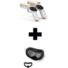AMVR VR G-un Stock Attachment Compatible with Meta/Oculus Quest 3S & AMVR Silicone Face Cover Compatible with Meta/Oculus Quest 3S Accessories