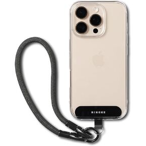 Ringke Holder Link Flow Hand U-Type Designed for Phone Lanyard, Cute Lightweight Soft Adjustable Wrist Strap with Tether Tab, Phone Charm for Women and Men