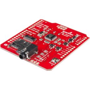 SparkFun MP3 Player Shield- MP3 decoder- Turn Any Compatible with Arduino Board into a Fully Functional MP3 Player- 3.5mm Audio Out Jack- 0.1" Spaced Header for Speaker Out- microSD Card Slot