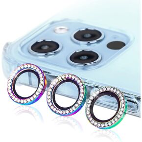 iPhone 12 Pro Max Camera Lens Protector - Diamond Rhinestone - Gold Color