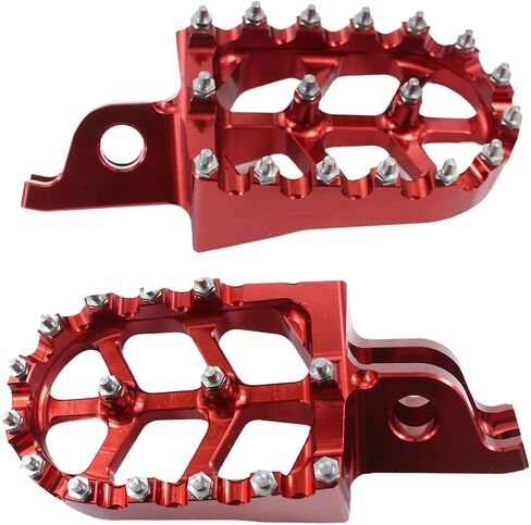 Motrcycle CNC Aluminum Footpeg Foot Pegs+Brake Clutch lever For CRF150F CRF230F 2003-2019 Dirt Pit Bike (Red) in Saudi Arabia
