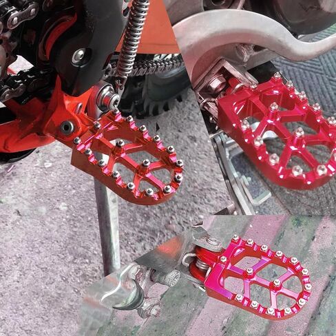 Motrcycle CNC Aluminum Footpeg Foot Pegs+Brake Clutch lever For CRF150F CRF230F 2003-2019 Dirt Pit Bike (Red) in Saudi Arabia