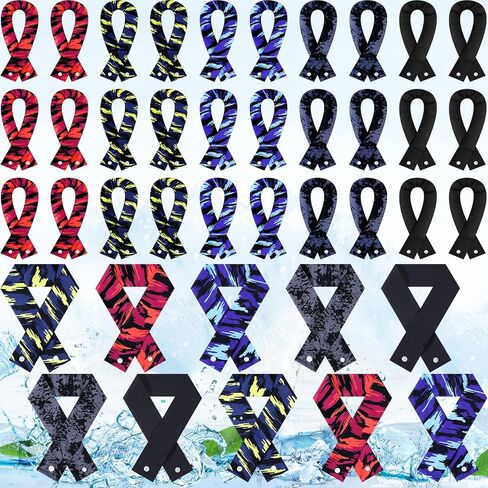 Tarpop Camo Cooling Neck Wraps Scarf with Snap Buttons Ice Cooling Bandana Headband for Hot Weather Outdoor Neck Cooler in Saudi Arabia