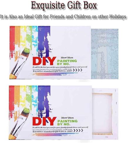 Christmas Paint by Numbers Kit for Adults Beginner with Frame Box Pack, Wooden Easel DIY Bonfire Chair Cardinal Adult Paint by Number Kits for Home Decor 12x16in in Saudi Arabia
