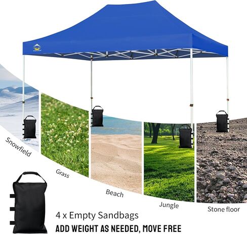 CROWN SHADES Sand Bags for Canopy Legs (112 LBS) Sandbags for Weight, Canopy Tent Weights, Pop Up Tent Weights Bags, Black (Without Sand) in Saudi Arabia