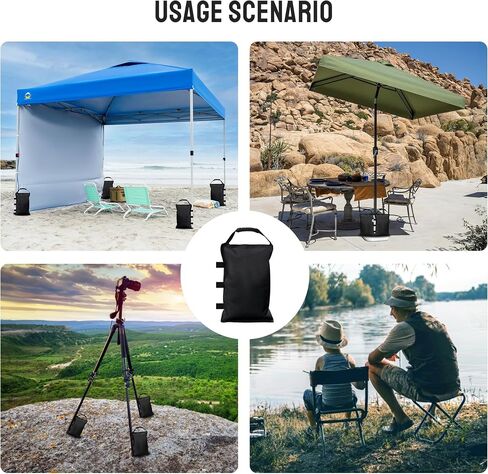 CROWN SHADES Sand Bags for Canopy Legs (112 LBS) Sandbags for Weight, Canopy Tent Weights, Pop Up Tent Weights Bags, Black (Without Sand) in Saudi Arabia