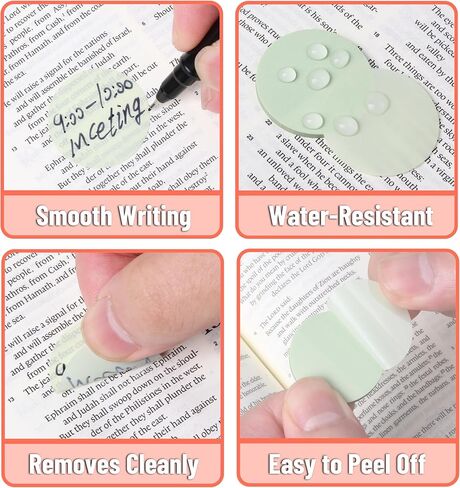 Mr. Pen- Transparent Sticky Note Set, 560Sheets, Colorful, Round Transparent Sticky Notes Set, Bible Sticky Notes Clear Sticky Notes Transparent, Bible Notes, Transparent Sticky Notes for Bible Study in Saudi Arabia