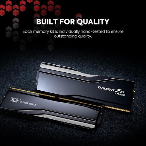 G.SKILL Trident Z5 CK RGB Series (Intel XMP 3.0) DDR5 RAM 48GB (2x24GB) 8200MT/s CL40-52-52-131 1.40V Desktop Computer Memory CUDIMM - Mirror Black (F5-8200C4052G24GX2-TZ5CRK) in Saudi Arabia
