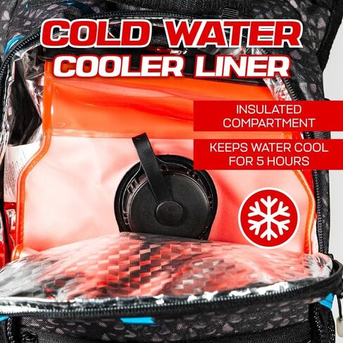 RAVERUNNER® Dino Festival Water Backpack - Dual Chamber Hydration - 3L Insulated Water Backpack for Raves, Festivals, Hiking, Running - Festival Hydration Pack for Hydration Backpack Rave in Saudi Arabia
