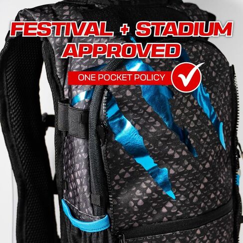 RAVERUNNER® Dino Festival Water Backpack - Dual Chamber Hydration - 3L Insulated Water Backpack for Raves, Festivals, Hiking, Running - Festival Hydration Pack for Hydration Backpack Rave in Saudi Arabia