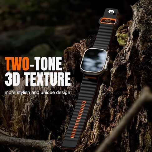 Getino for Apple Wacth Ocean Bands Compatible with Apple Watch Ultra 2/ Ultra Band 49mm Men, Soft Strap for Apple Watch Bands 46mm 45mm 44mm 42mm, Sport Band for iWatch Series 10 9 8 7 6 5 4 3 2 1 SE in Kuwait
