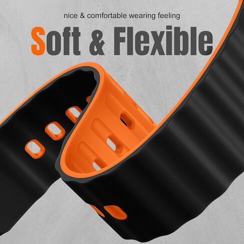 Getino for Apple Wacth Ocean Bands Compatible with Apple Watch Ultra 2/ Ultra Band 49mm Men, Soft Strap for Apple Watch Bands 46mm 45mm 44mm 42mm, Sport Band for iWatch Series 10 9 8 7 6 5 4 3 2 1 SE in Kuwait