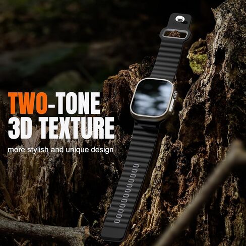 Getino for Apple Wacth Ocean Bands متوافقة مع Apple Watch Ultra 2/ Ultra Band 49mm Men ، حزام ناعم لشرائط Apple Watch 46mm 45mm 44mm 42mm ، فرقة رياضية لـ Iwatch Series 10 9 8 7 6 5 4 3 2 1 SE in Kuwait