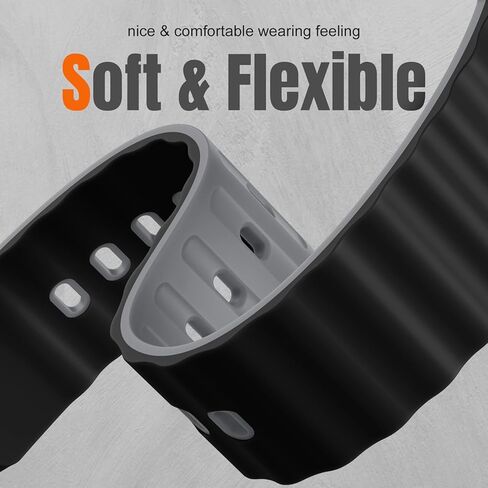 Getino for Apple Wacth Ocean Bands متوافقة مع Apple Watch Ultra 2/ Ultra Band 49mm Men ، حزام ناعم لشرائط Apple Watch 46mm 45mm 44mm 42mm ، فرقة رياضية لـ Iwatch Series 10 9 8 7 6 5 4 3 2 1 SE in Kuwait