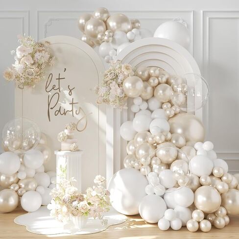 Dusty Pink Blush Balloon Arch Kit 108Pcs Double Stuffed Pearl pink White Balloons Pink Rose Blush Clear Balloons for Baby Shower Bridal Shower Wedding Birthday Party Decorations in Saudi Arabia