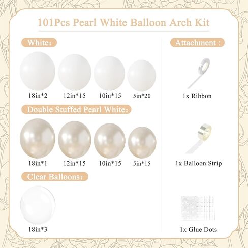 Dusty Pink Blush Balloon Arch Kit 108Pcs Double Stuffed Pearl pink White Balloons Pink Rose Blush Clear Balloons for Baby Shower Bridal Shower Wedding Birthday Party Decorations in Saudi Arabia