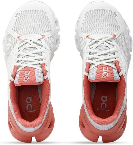 On Women's Cloudflyer 4 Sneakers, Peach/Aloe, 9.5 Medium US in Saudi Arabia