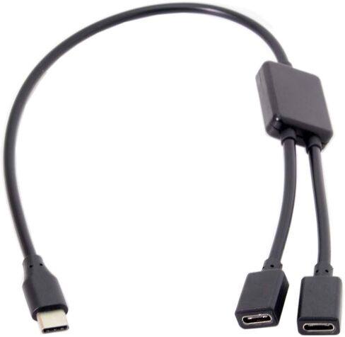 CY Cable Type-C OTG to Dual Ports USB-C Female Hub Cable for Laptop PC Mouse Flash Disk in Kuwait