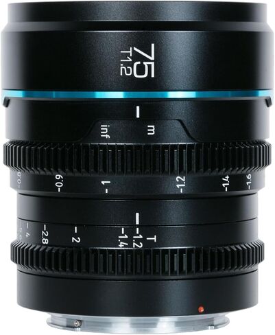 SIRUI Night Walker T1.2 S35 Cine Lens Set, 16mm, 75mm, Large Aperture Manual Focus Lens (MS-2SRG, RF Mount, Metal Grey) in Kuwait