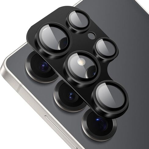 واقي عدسة الكاميرا ل Samsung Galaxy S25 Ultra 5G ، 9H صلابة الزجاج المقسى ، قاعدة سبيكة الألومنيوم غير اللامعة ، واقي شاشة الكاميرا المضاد للخلع لجالاكسي S25 Ultra 5G - Titanium Blue in Kuwait