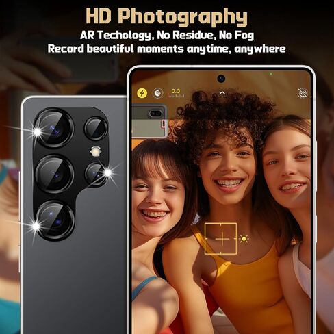 واقي عدسة الكاميرا ل Samsung Galaxy S25 Ultra 5G ، 9H صلابة الزجاج المقسى ، قاعدة سبيكة الألومنيوم غير اللامعة ، واقي شاشة الكاميرا المضاد للخلع لجالاكسي S25 Ultra 5G - Titanium Blue in Kuwait