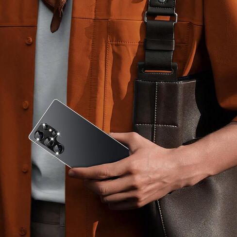 واقي عدسة الكاميرا ل Samsung Galaxy S25 Ultra 5G ، 9H صلابة الزجاج المقسى ، قاعدة سبيكة الألومنيوم غير اللامعة ، واقي شاشة الكاميرا المضاد للخلع لجالاكسي S25 Ultra 5G - Titanium Blue in Kuwait