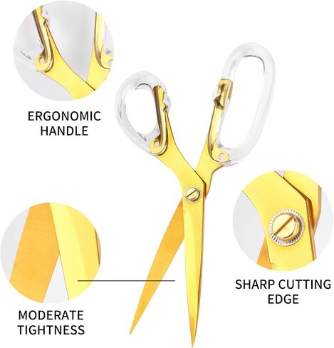 8 Inch Pink Craft Scissors, Medium Size Scissors, Stainless Steel Blades and Handle, Right and Left Hand Use, Office Multi Purpose Scissors in Saudi Arabia