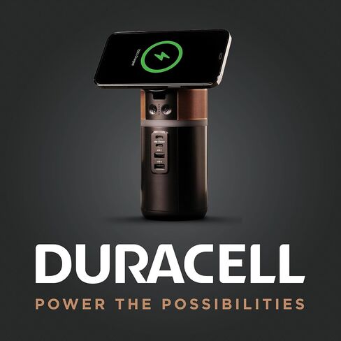 DURACELL M150 Power Station, Lightweight and Compact, Wireless Charging, Portable Charging Hub and Charger for Laptops, Phones, Tablets, Earbuds and Smartwatches, 150W (91 Wh) Dock Included in Saudi Arabia