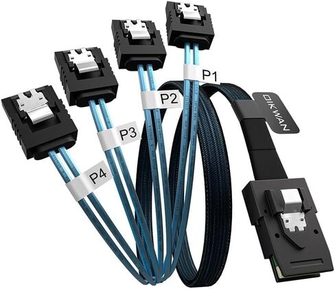 Mini SAS إلى 4 SATA Cable ، 36 PIN SFF 8087 Host/Controller to 7 Pin SATA Target/Backlan in Kuwait