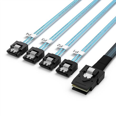 Mini SAS إلى 4 SATA Cable ، 36 PIN SFF 8087 Host/Controller to 7 Pin SATA Target/Backlan in Kuwait
