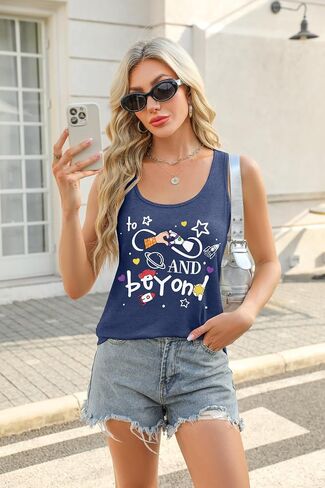 to Infinity Beyond Tank Top Women Summer Holiday Sleeveless Shirt Lightyear Toy Graphic Tee Top Ohana Beach Tank Tops in Kuwait