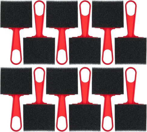 Bates- Foam Paint Brushes, 3-Inch, 12 Pack, Black Handle Sponge Brushes, Sponge Paint Brush, Foam Brushes for Painting, Foam Brushes for Staining, Paint Sponges, Foam Brushes for Mod Podge Brushes in Saudi Arabia