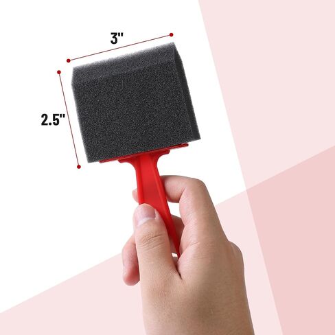 Bates- Foam Paint Brushes, 3-Inch, 12 Pack, Black Handle Sponge Brushes, Sponge Paint Brush, Foam Brushes for Painting, Foam Brushes for Staining, Paint Sponges, Foam Brushes for Mod Podge Brushes in Saudi Arabia