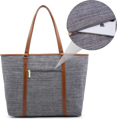 Water Resistant Nylon Laptop Tote Bag for Teacher Large Work Travel Purse fit up to 15.6 inch Laptop in Saudi Arabia