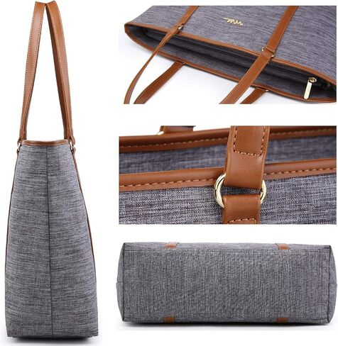 Water Resistant Nylon Laptop Tote Bag for Teacher Large Work Travel Purse fit up to 15.6 inch Laptop in Saudi Arabia