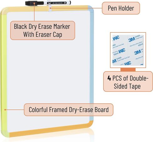 Mr. Pen- Dry Erase Board, 14" x 11" with a Black Dry Erase Marker, Lawn Green Frame, Small White Board, White Board for Kids, White Board for Students, Small Dry Erase Board, Mini White Board in Saudi Arabia