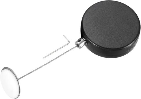 MECCANIXITY 3.3ft Retractable Cable Lock with Round Patch Remote Control Security Lock with Adjustable Cord Tether Anti Theft for Laptop, TV, 150 G, White in Saudi Arabia