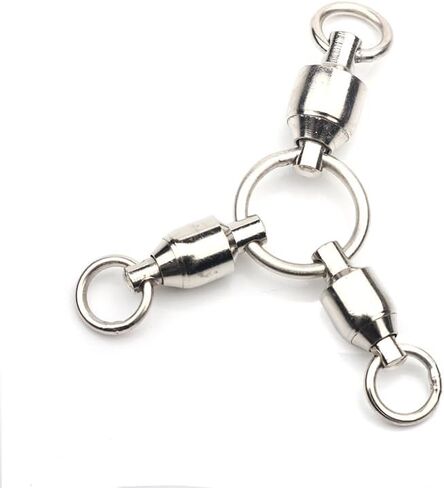 Stainless Three Way Sea Boat Fishing Swivel Heavy Duty 3-Way Ball Bearing Swivel Connector trolling Solid Ring Tackle in Kuwait