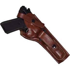 Leather Mk 22 Holster مع Mag Bacough متوافق مع مسدسات Ruger Mk I ، II ، III ، IV مع برميل 5.5 بوصة | حافظة مسدس جلدية متوافقة مع مارك 22 مسدس | (اليمين ، الماهوغوني