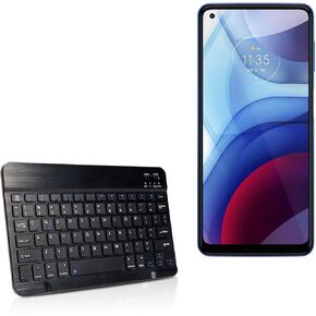 BoxWave Keyboard Compatible with Motorola Moto G Power (2021) - SlimKeys Bluetooth Keyboard, Portable Thin with Chiclet-Style Keys - Jet Black