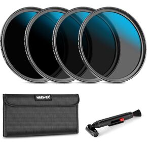Neewer 52mm ND Lens Filter Set, ND16/ND32/ND64/ND1000, Lens Cleaning Pen, Filter Pouch, HD Filter Accessories Kit Compatible with Canon Nikon Sony Camera Lens