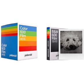 Polaroid 600 Color Film 40 Pack and B&W Film 8 Pack for Vintage Cameras