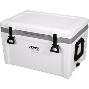VEVOR Ultra-Light Hard Cooler, Ice Retention Cooler with Heavy Duty Handle, Ice Chest Lunch Box for Camping, Travel, Outdoor, Keeps Cool for up to 6 Days, 30% Lighter Than Rotomolded Coolers in Kuwait