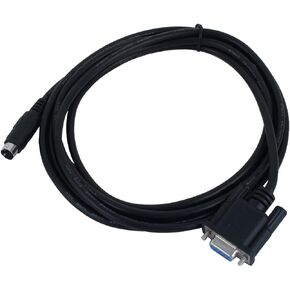 uxcell 8.2Ft Serial RS232 DB9 Female to Male 8 Pin Mini Din PLC Programming Cable for Proface GPW-CB02