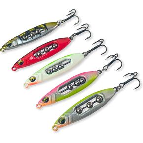 Fishing Rattle Spoon, Casting Spoon Lures Jigging Spoon for Saltwater & Freshwater Jigging, Trolling, Surf Fishing, Glow in Dark Spoons for Bass Walleye Perch Trout