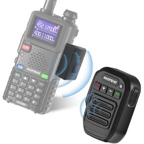 BAOFENG Wireless Handheld Speaker Mic, 2 Pin Shoulder Microphone Compatible with Baofeng UV-5R,BF-F8HP,5RM,UV-21R,UV-5G Plus,K5PLUS,GM-15Pro TD-H3 8 Quansheng UV-K5 8
