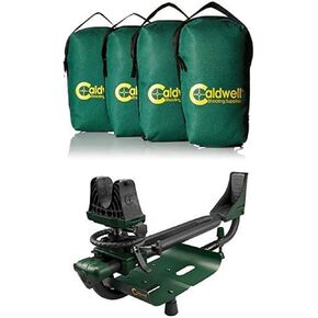 Caldwell 533117 Lead Shot Weight Bag - 4 Pack, Green Lead Sled DFT 2 Adjustable Ambidextrous Recoil Reducing Rifle Shooting Rest for Outdoor Range
