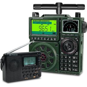 Retekess TR113 Full Band Radio, FM MW SW LW WB AIR CB SSB with APP Control, Digital Tuner and Presets, Support Micro SD and AUX Record
