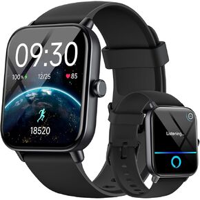aeac Smart Watches for Women iPhone & Android, Alexa Bulit-in, 1.8" Smart Watch with Answer/Make Calls, Fitness Watch with Heart Rate/Sleep/SpO2 Monitor, Pedometer, IP68 Waterproof, 120+ Sport Modes